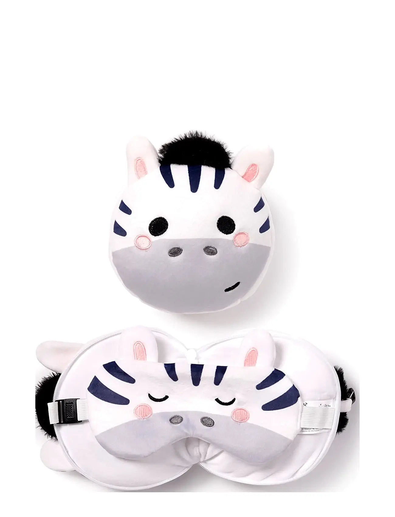 Puckator Relaxeazzz Minecraft Axolotl Shaped Plush Travel Pillow & Eye Mask Vit