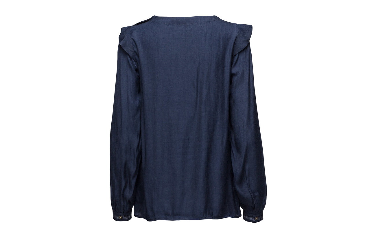 L Polyester 50 Kissi Jeans Viscose Ultra s Marine Blouse Pulz P0E8wqq