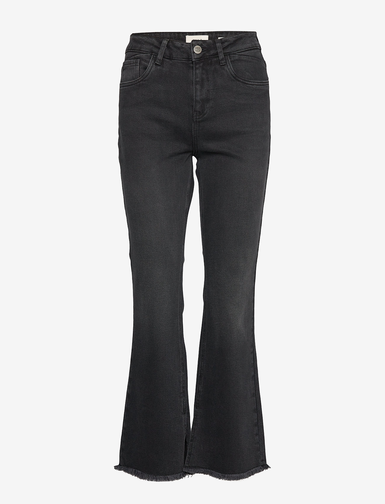 black denim flare jeans