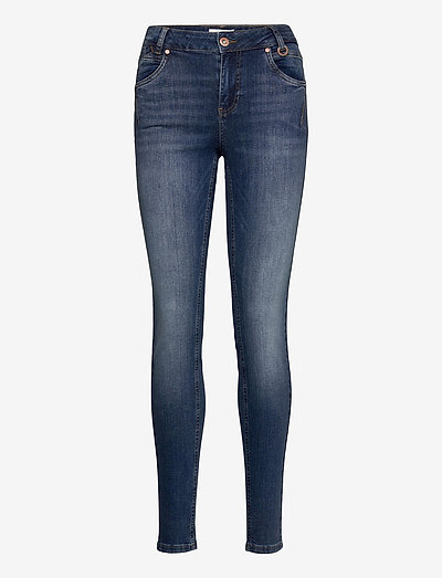 PZEMMA Highwaist Skinny - skinny jeans - medium blue denim
