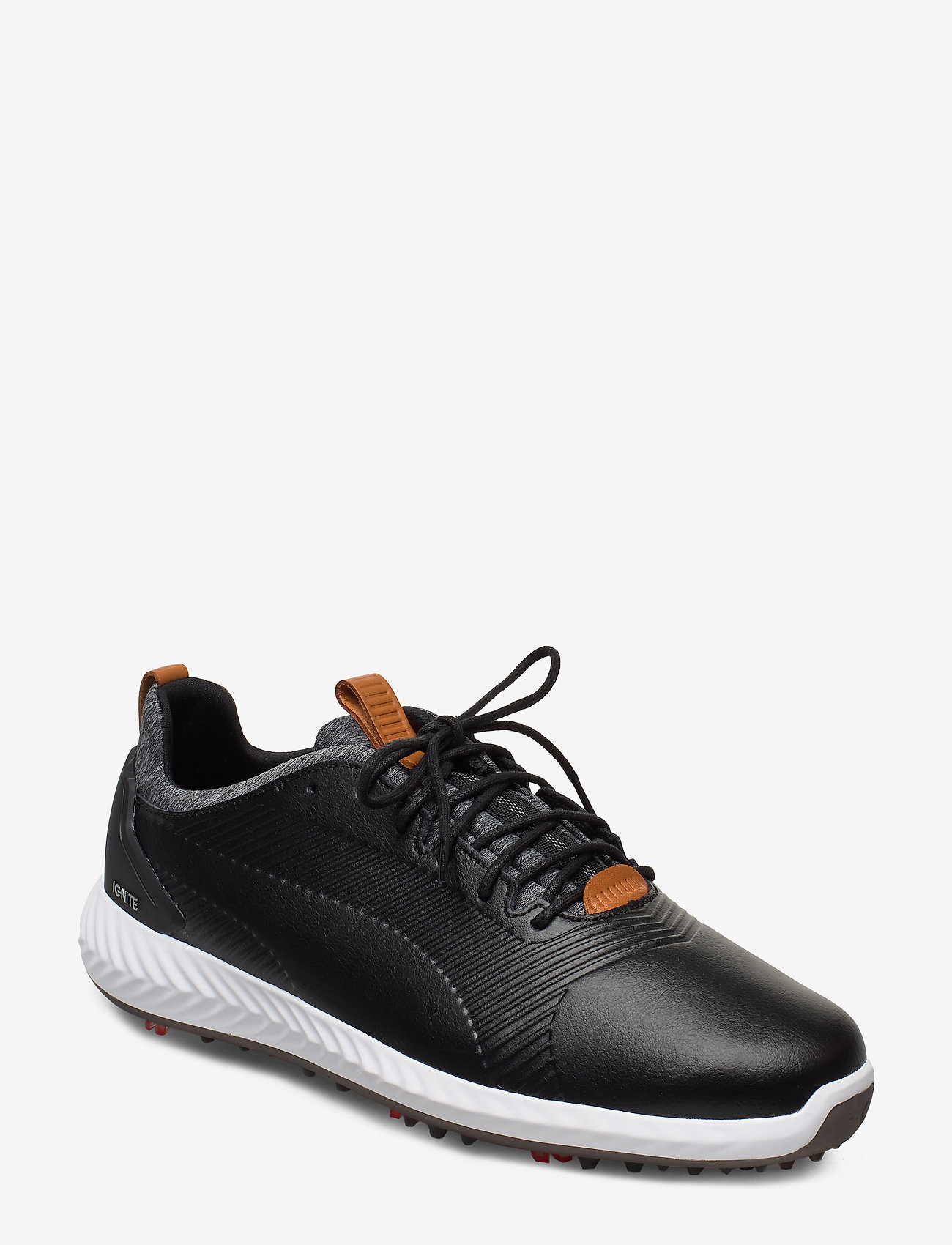 black puma leather shoes