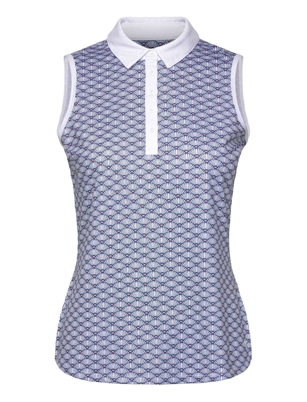 PUMA GOLF W Cloudspun Scallop Sl Polo Blau - XS - Damen