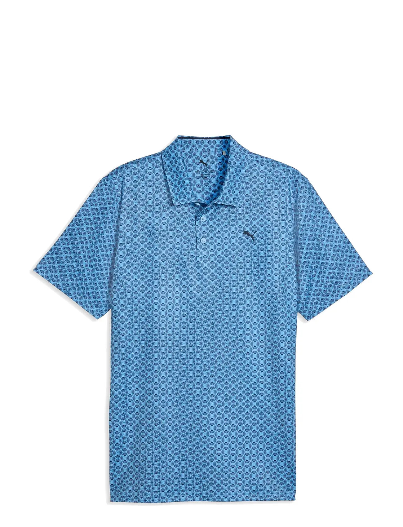 PUMA Golf Mattr Scallop Polo - Lc, M, Blue, Sport Polos > Sport Short-sleeved Polos, Herre
