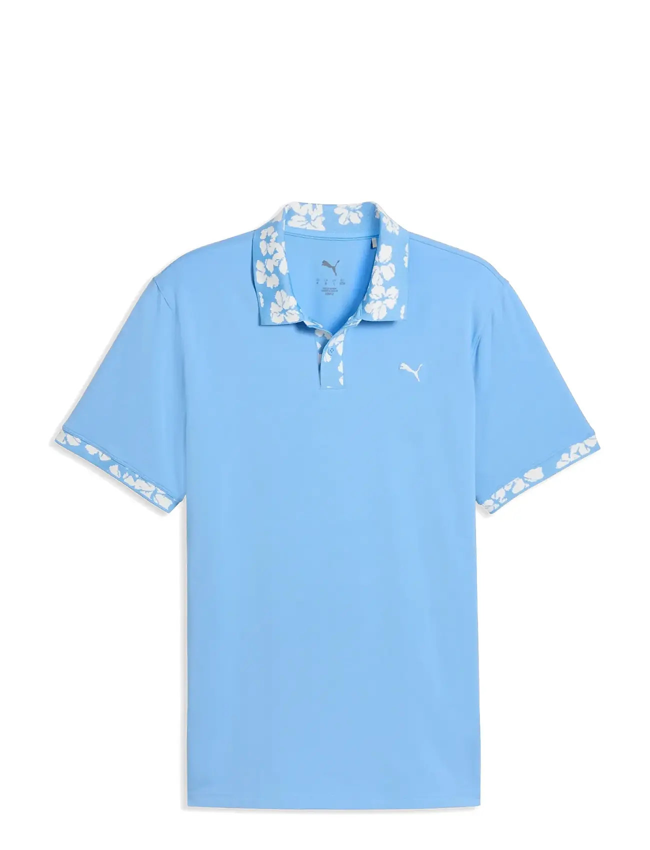 PUMA GOLF Modalon Floral Rib Polo - Lc Blau - L - Herren
