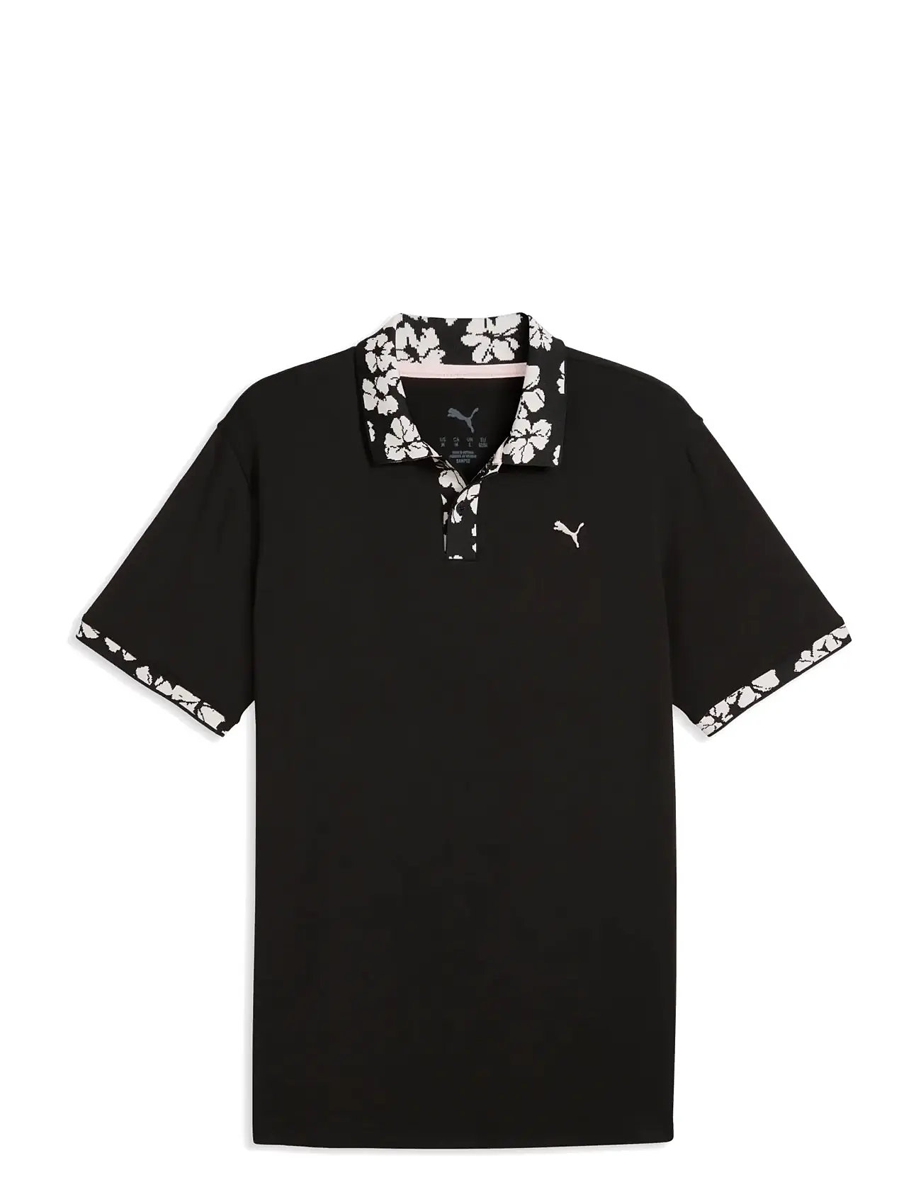 PUMA GOLF Modalon Floral Rib Polo - Lc Schwarz - XL - Herren