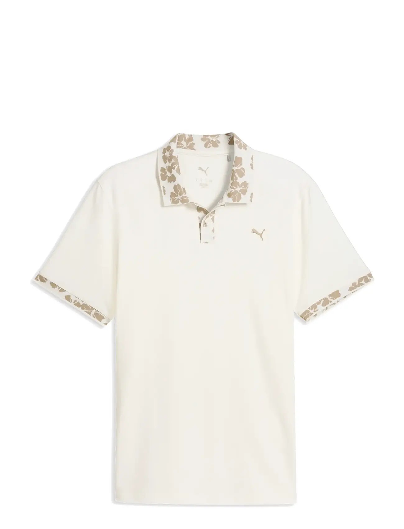 PUMA GOLF Modalon Floral Rib Polo - Lc Cream - XL - Herren