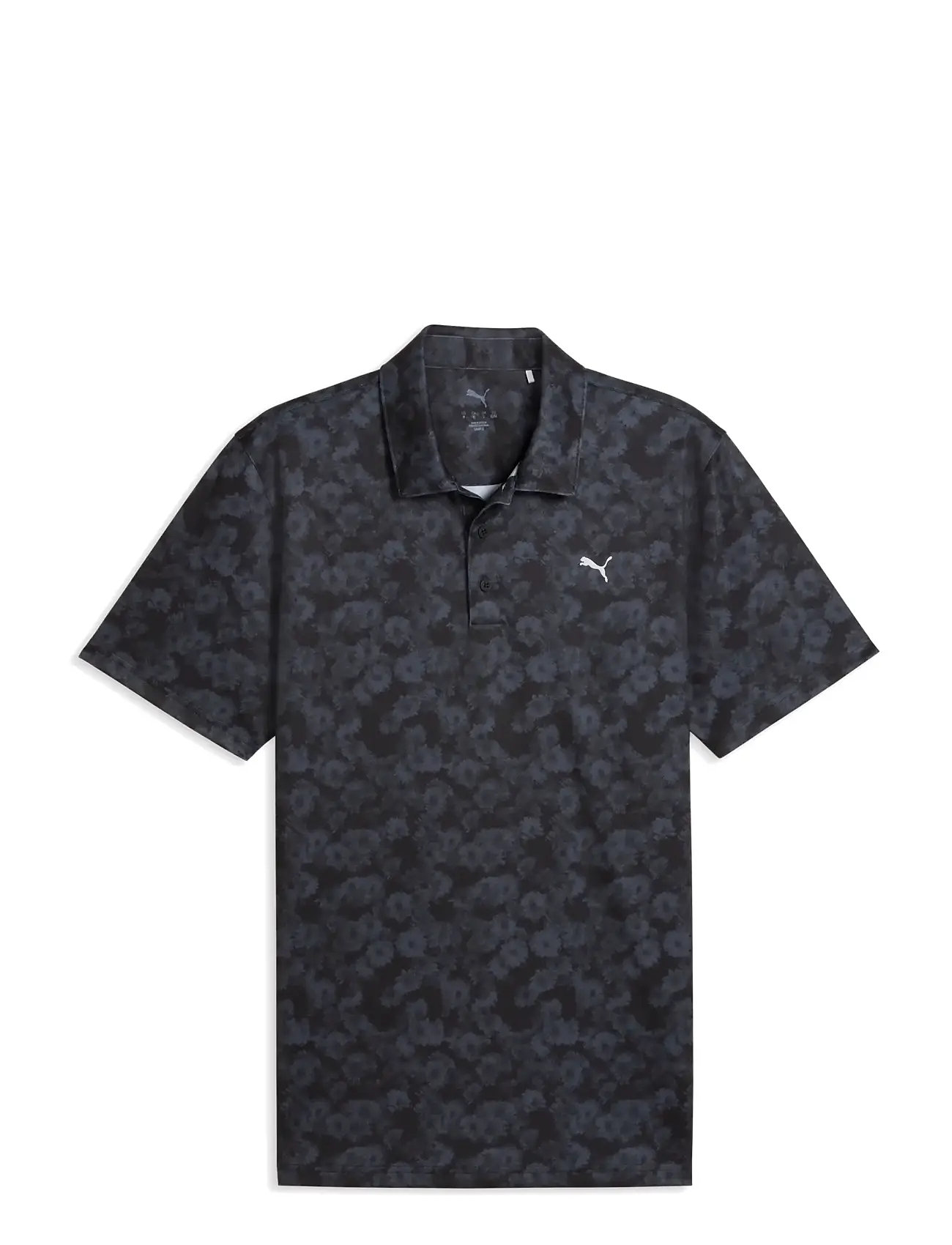 PUMA Golf Pure 2.0 Floral Polo, XL, Black, Sport Polos > Sport Short-sleeved Polos, Herre