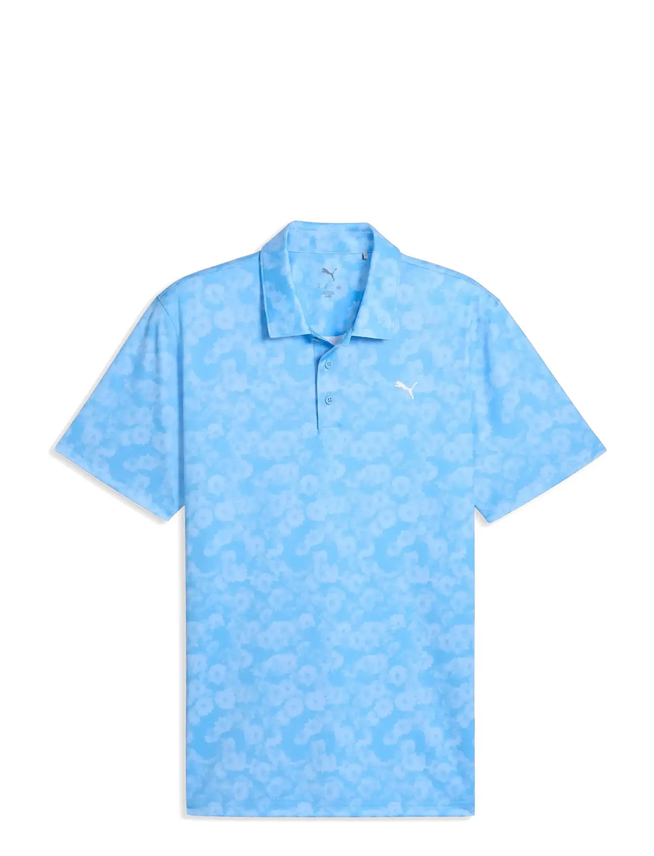 PUMA Golf Pure 2.0 Floral Polo, XL, Blue, Sport Polos > Sport Short-sleeved Polos, Herre