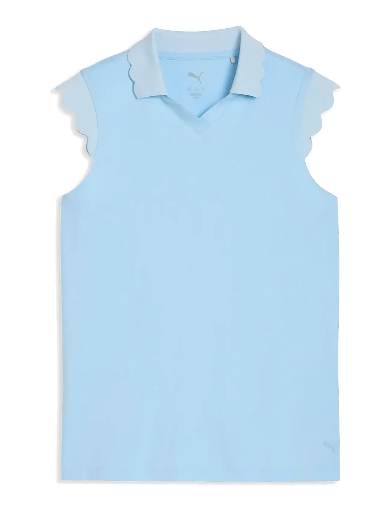PUMA GOLF Mädchen Cloudspun Scallop Sleeve Polo Blau - 128 - Kinder