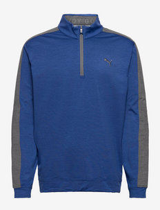 Cloudspun T7 1/4 Zip - sweaters - bright cobalt heather-quiet shade heather