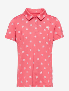 MATTR Hibiscus Polo Girls - kortärmade t-shirts - rapture rose-bright white