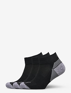 Pounce Quarter Cut 3 Pair Pack - ankle socks - black
