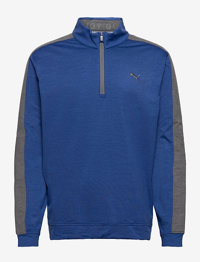Cloudspun T7 1/4 Zip - sweatshirts - bright cobalt heather-quiet shade heather