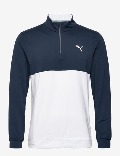 Gamer Colorblock 1/4 Zip - sweatshirts - navy blazer-bright white