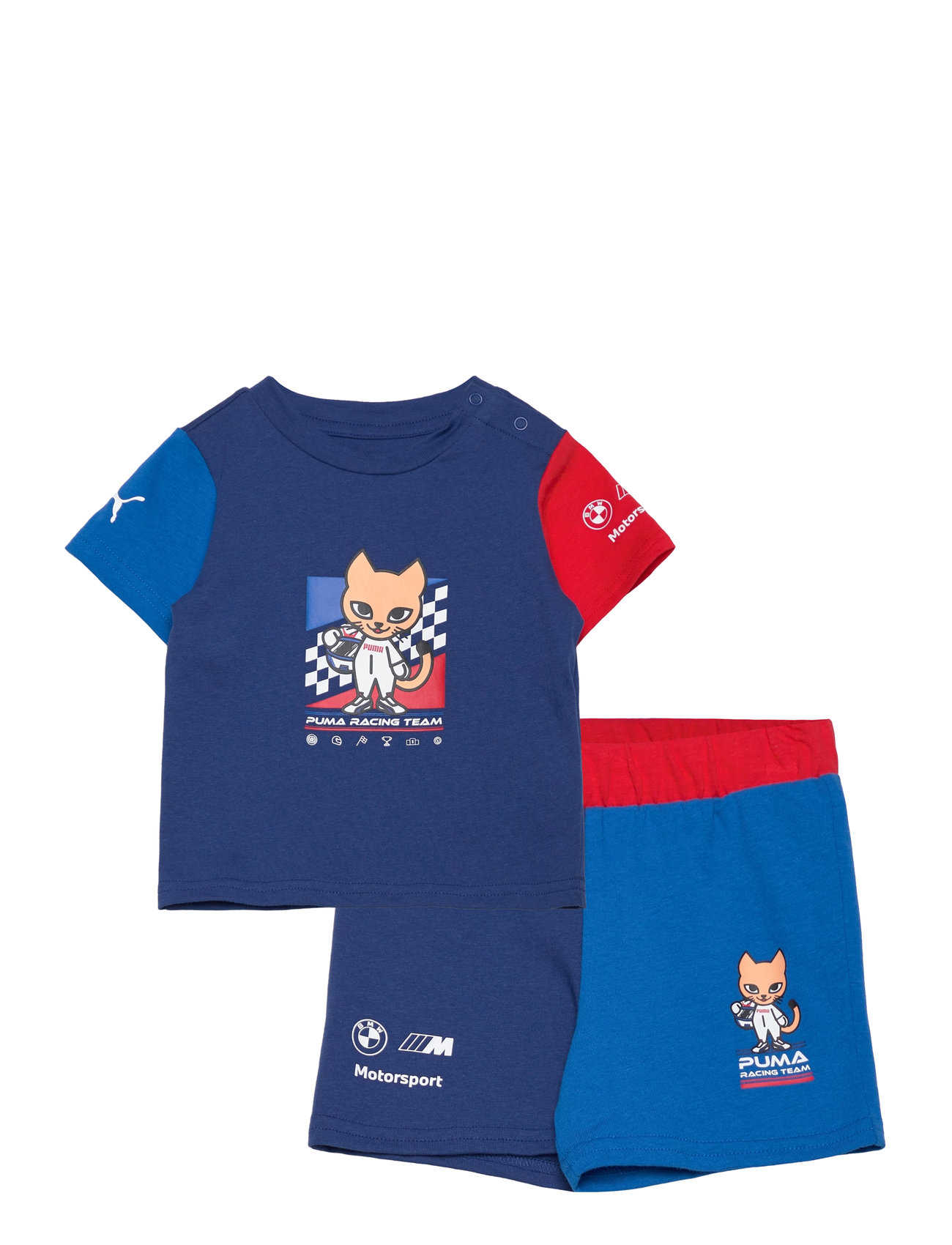 PUMA Motorsport Bmw Mms Toddler Shortsleeve Set Blå