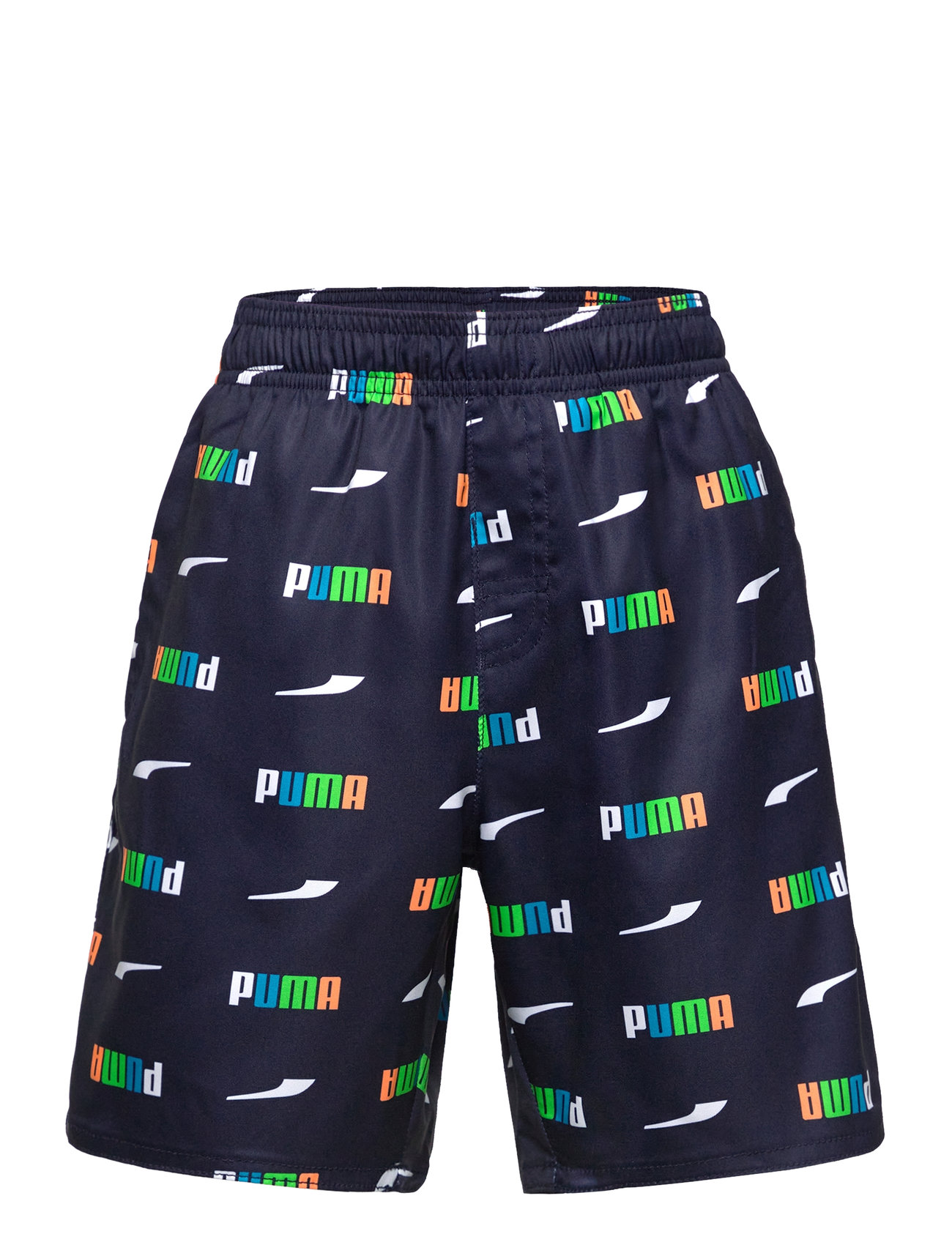 Puma Swim Boys Printed Logo Mid Sho Navy Puma Swim
