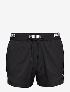 PUMA SWIM MEN LOGO SHORT LENGTH SWI - swim shorts - black