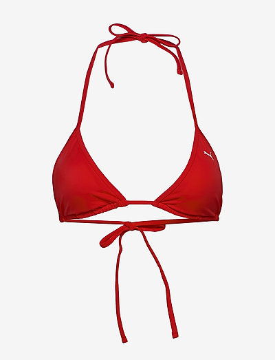 PUMA SWIM WOMEN TRIANGLE BIKINI TOP - bikinien kolmioyläosat - red