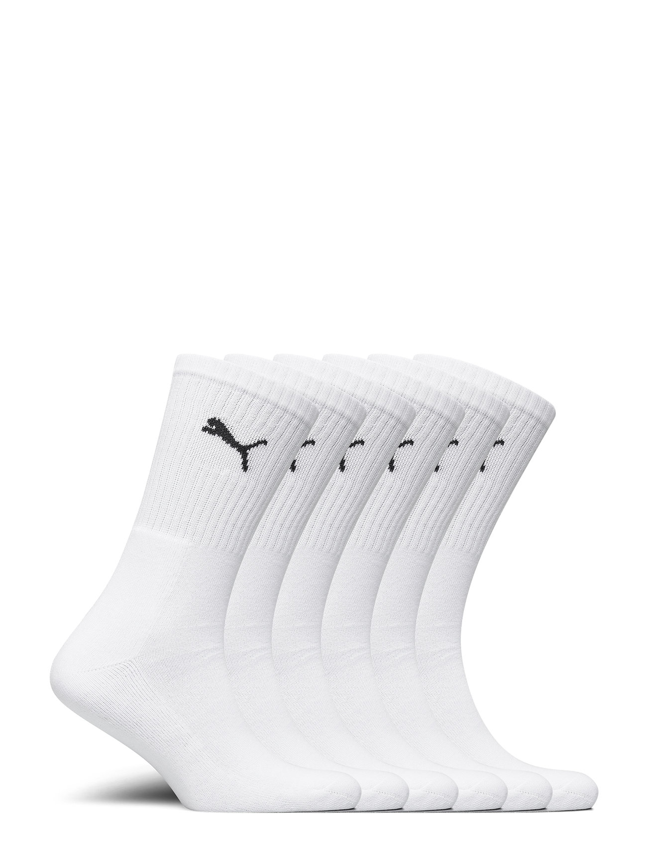 Puma Unisex Sport Crew 6p Ecom Underwear Socks Regular Socks Valkoinen PUMA
