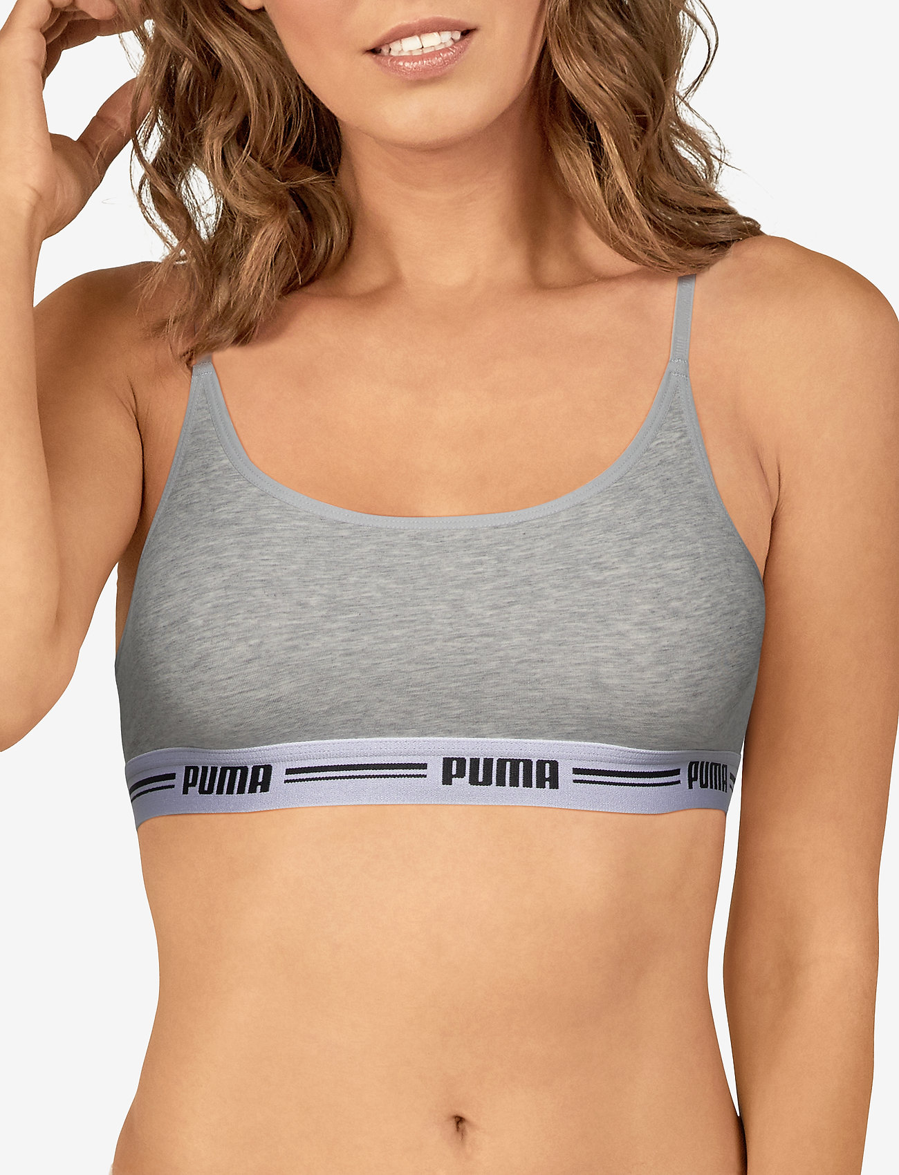 PUMA Puma Iconic Casual Bralette 1p (Grey Melange), (14.40 €) | Large  selection of outlet-styles | Booztlet.com