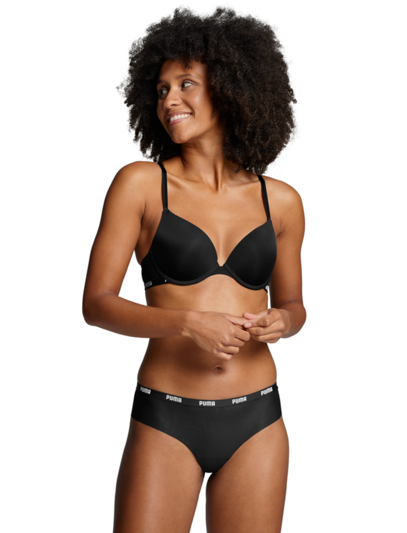PUMA Puma Women Microfiber Brazilian 2P, XL, Black, Trusser > Brasilianske Trusser, Dame