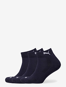 PUMA CUSHIONED QUARTER 3P UNISEX - ankle socks - navy