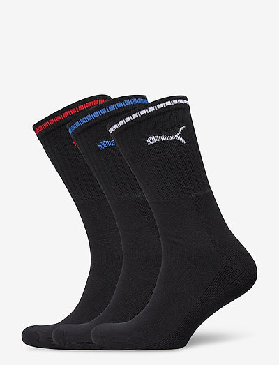 PUMA CREW SOCK STRIPE 3P - regular socks - black
