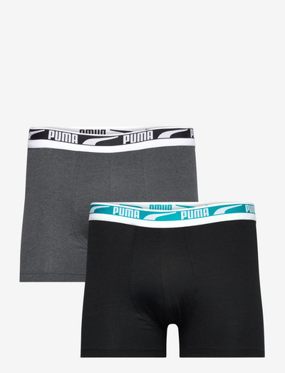 PUMA MEN MULTI LOGO BOXER 2P - multipack underpants - aqua combo