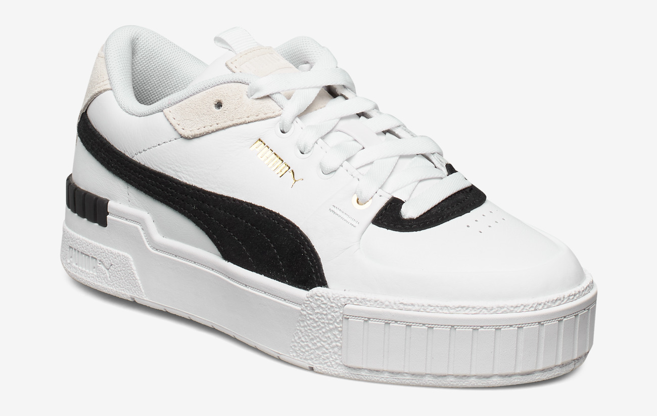 puma black and white sneakers