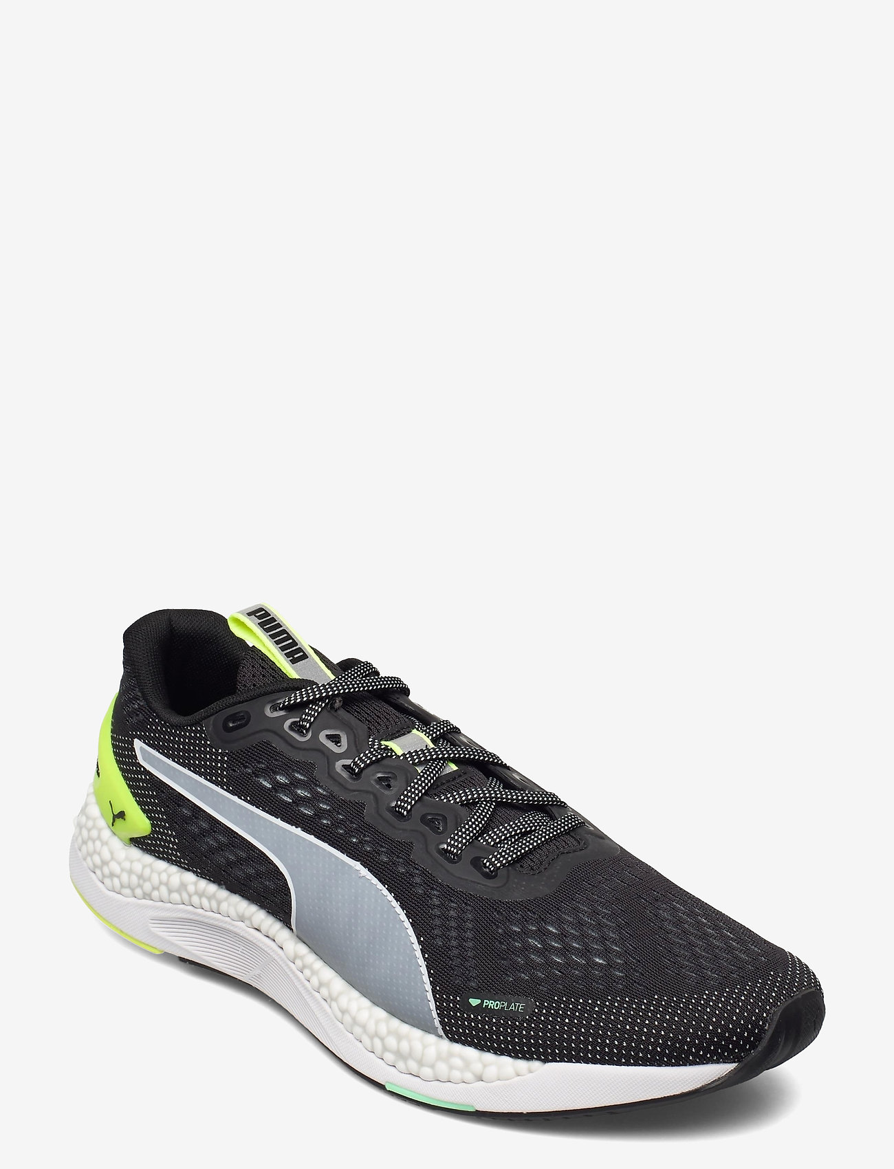puma black mesh running shoes
