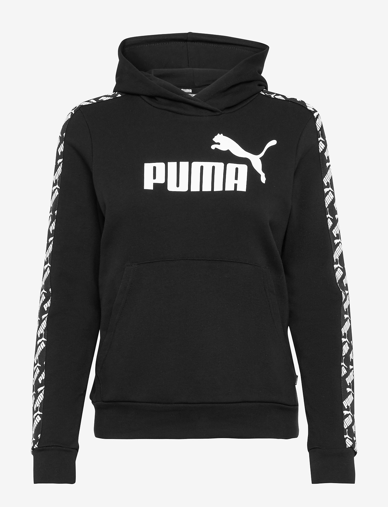 puma black and white hoodie