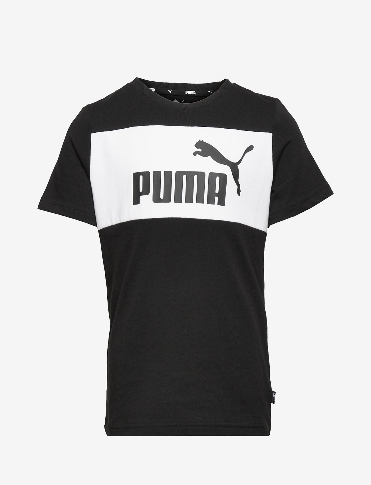 PUMA - ESS+ Colorblock Tee B - t-shirt à manches courtes avec motif - puma black - 0