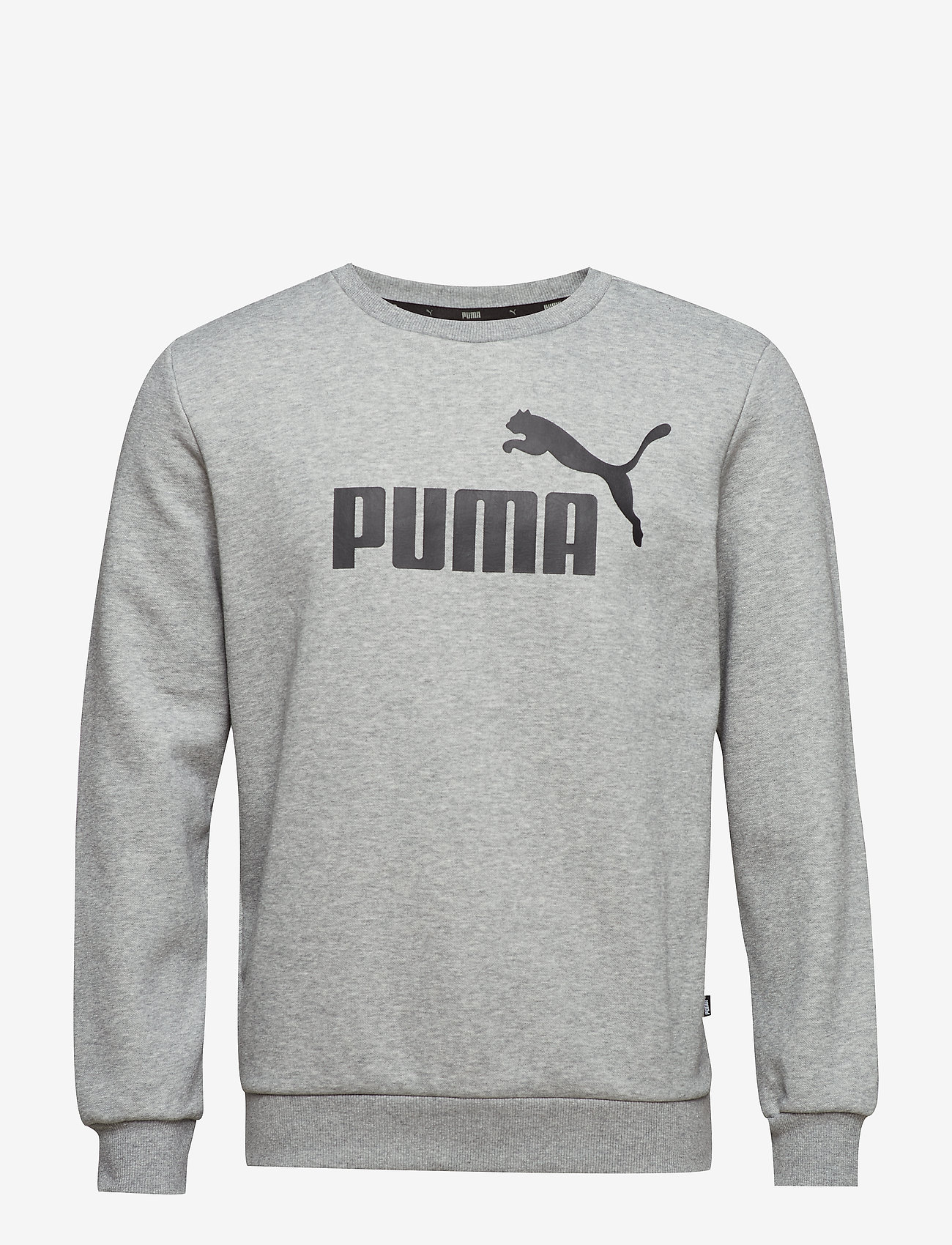 Ess Logo Crew Sweat Fl Big Logo (Medium Gray Heather) (£39.20) - PUMA ...