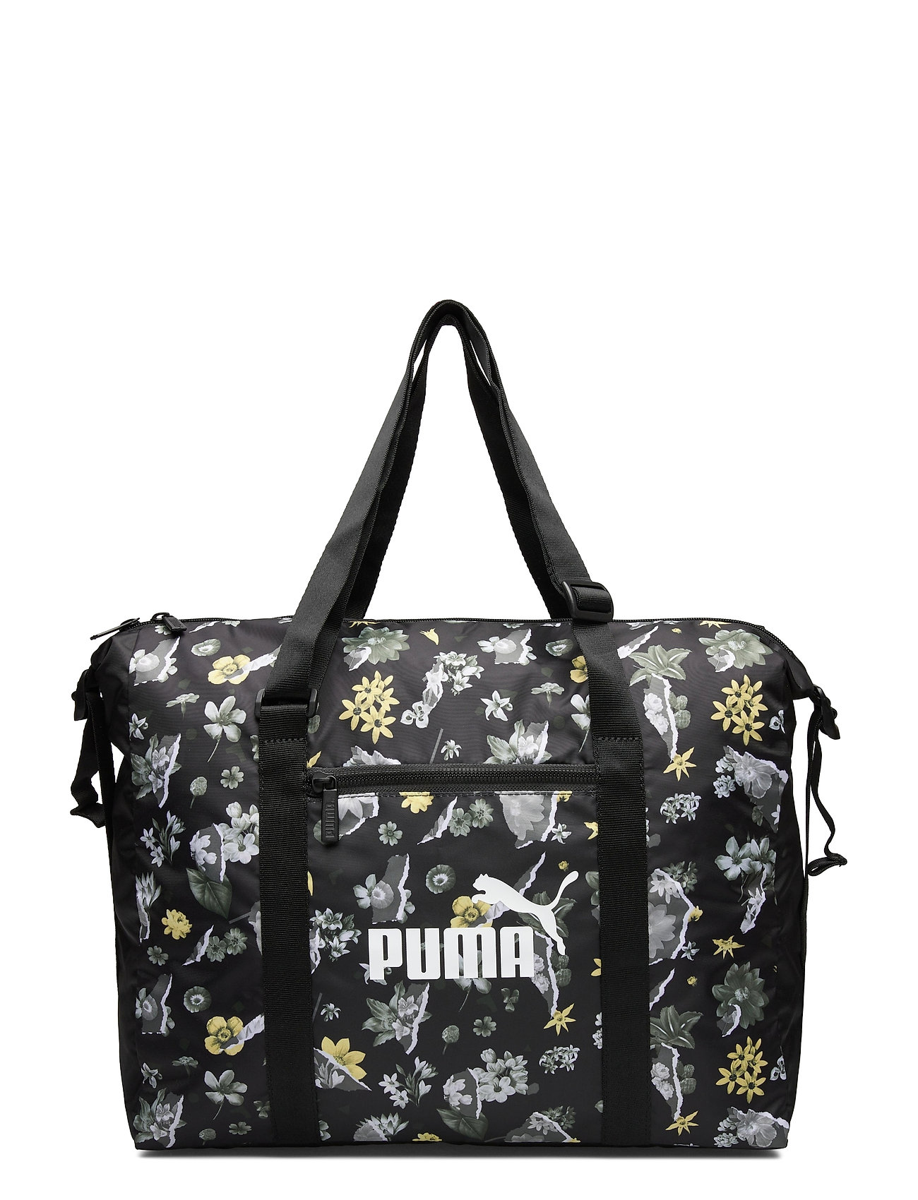 puma black polyester duffle bag