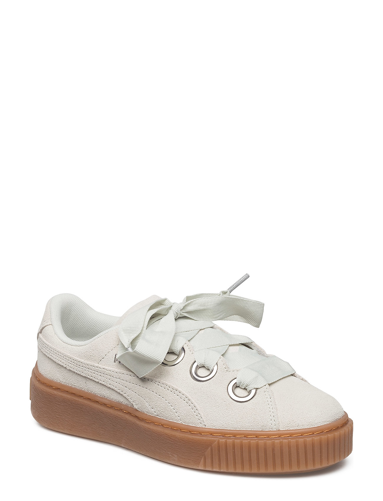Platform Kiss Suede Wns Lage Sneakers Creme Puma puma kopen in de aanbieding