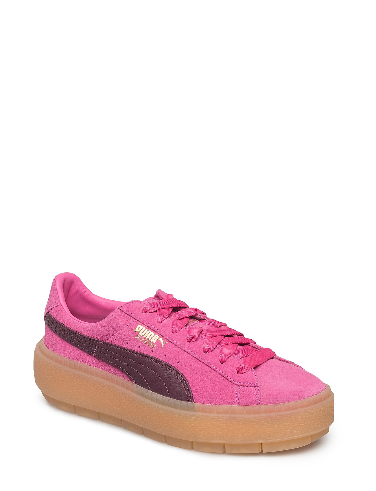 Suede Platformtraceblockwns Lage Sneakers Roze Puma puma kopen in de aanbieding
