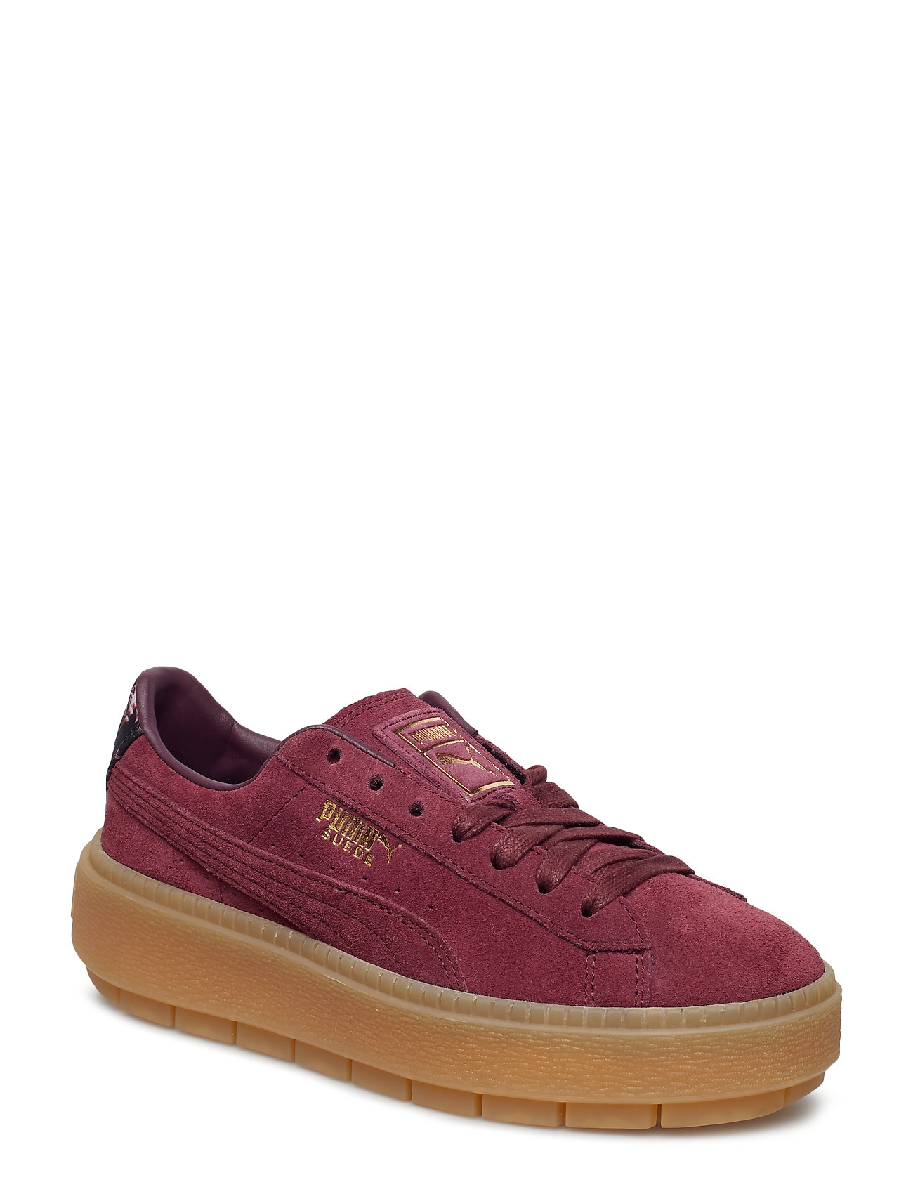Suede Platform Trace Peonies Lage Sneakers Rood Puma puma kopen in de aanbieding Suede Platform Trace Peonies Lage Sneakers Rood Puma puma kopen in de aanbieding