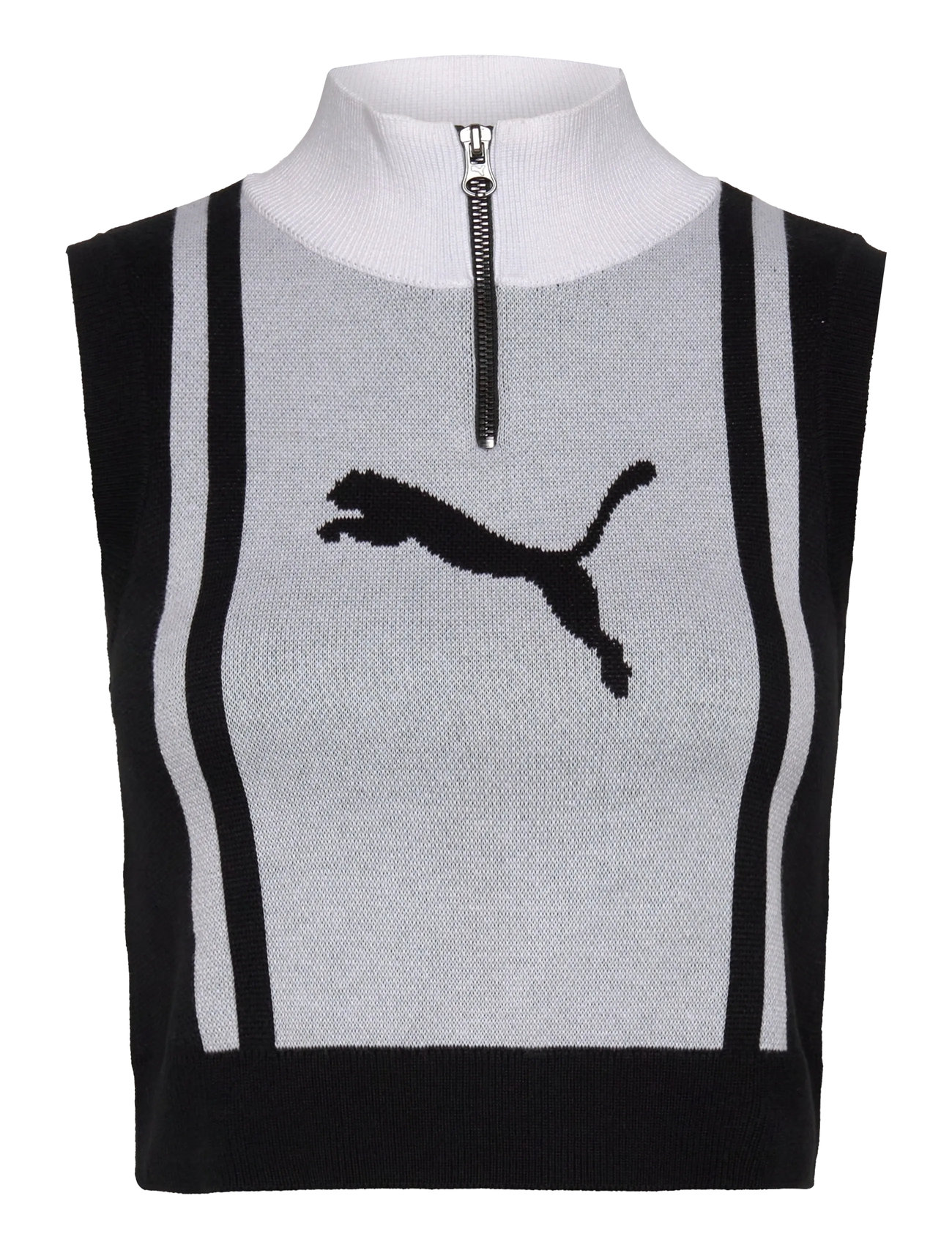 PUMA Future.puma.archive Half-Zip Strick Tank Grau - S - Damen