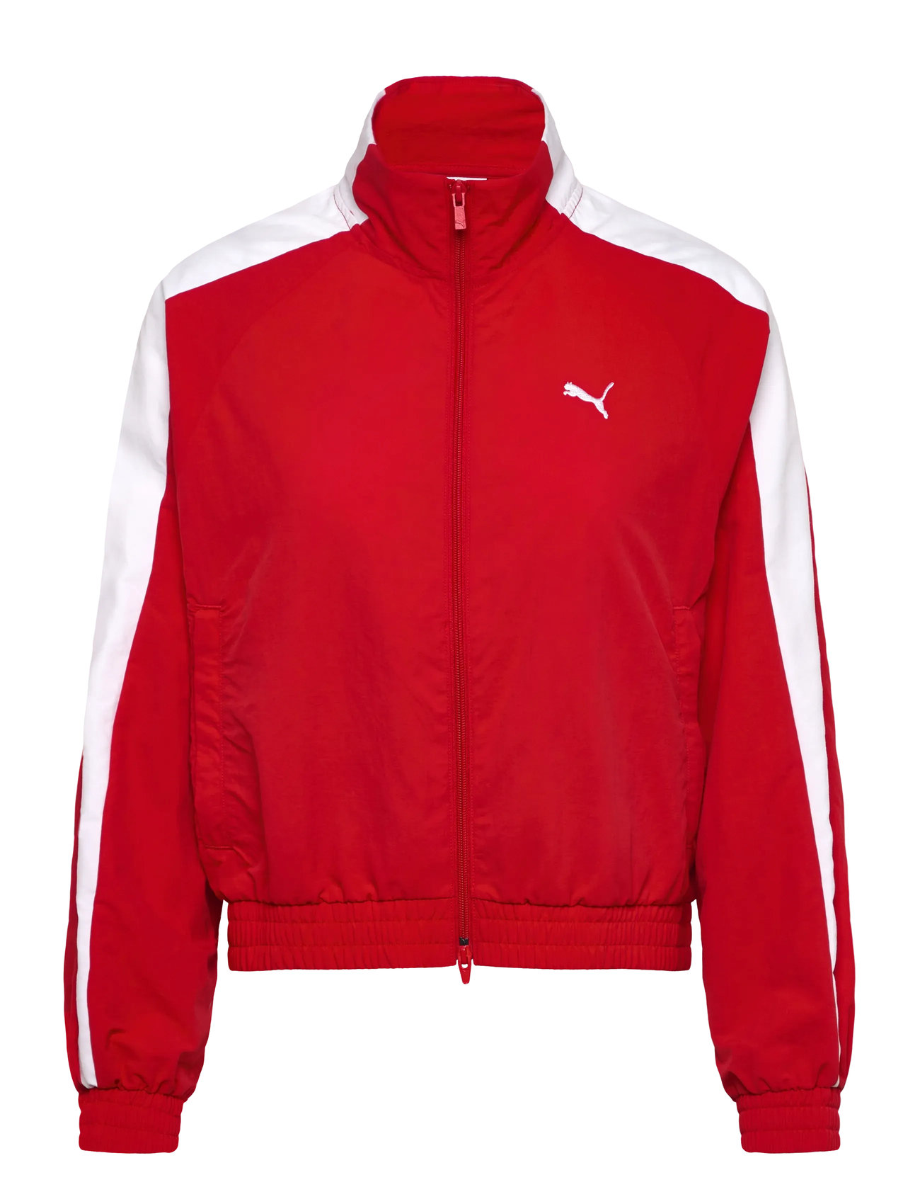 PUMA T7 Relaxed Woven Track Jacke Rot - M - Damen