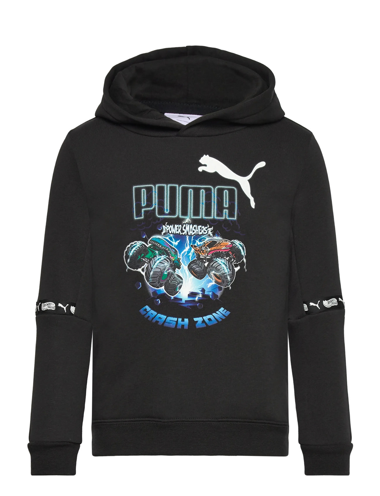 PUMA Puma X Hot Wheels Graphic Hoodie Tr, 104, Black, Sweatshirts & Hættetrøjer > Hættetrøjer, Børn