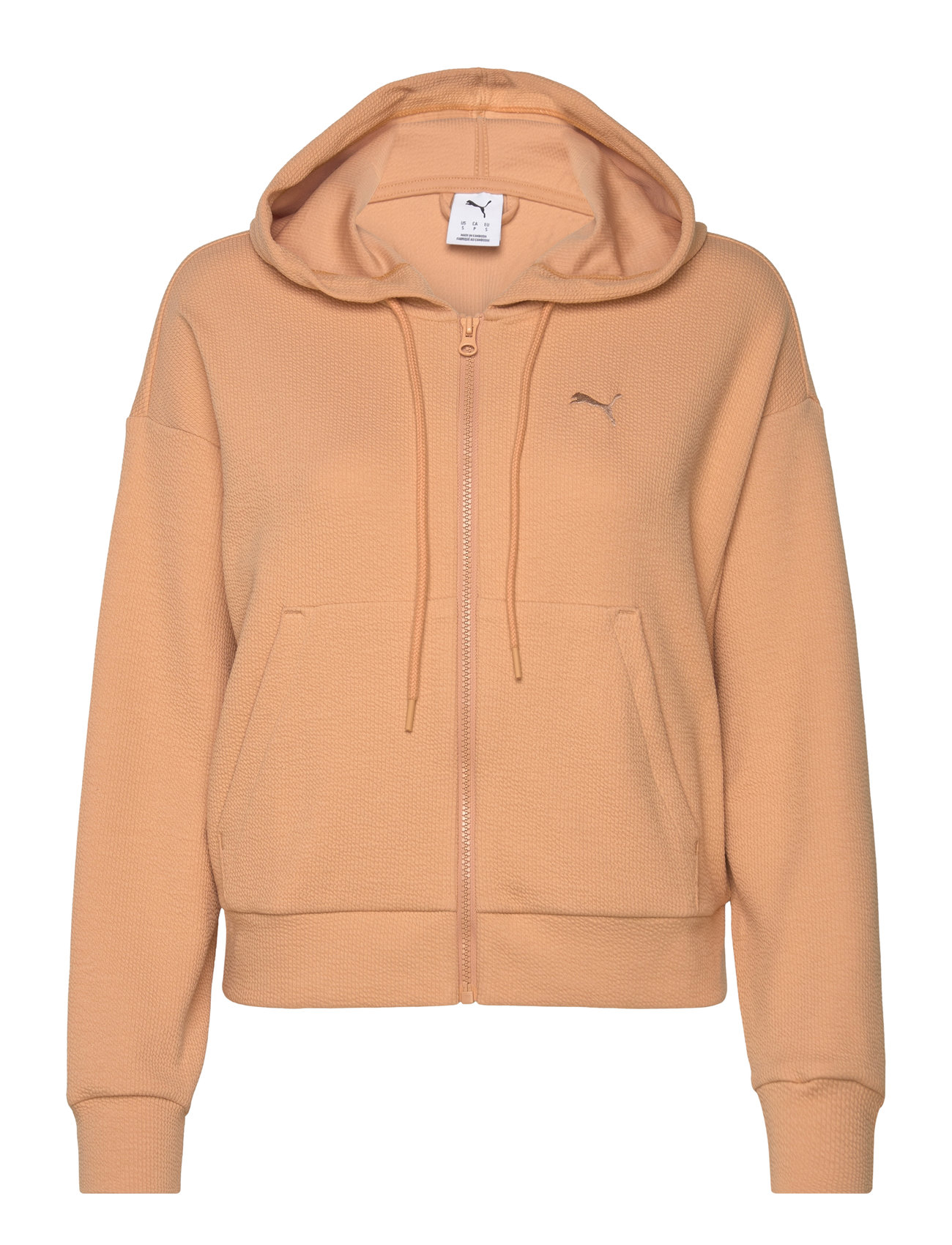 PUMA Her Comfort Crop Full-Zip Hoodie Beige