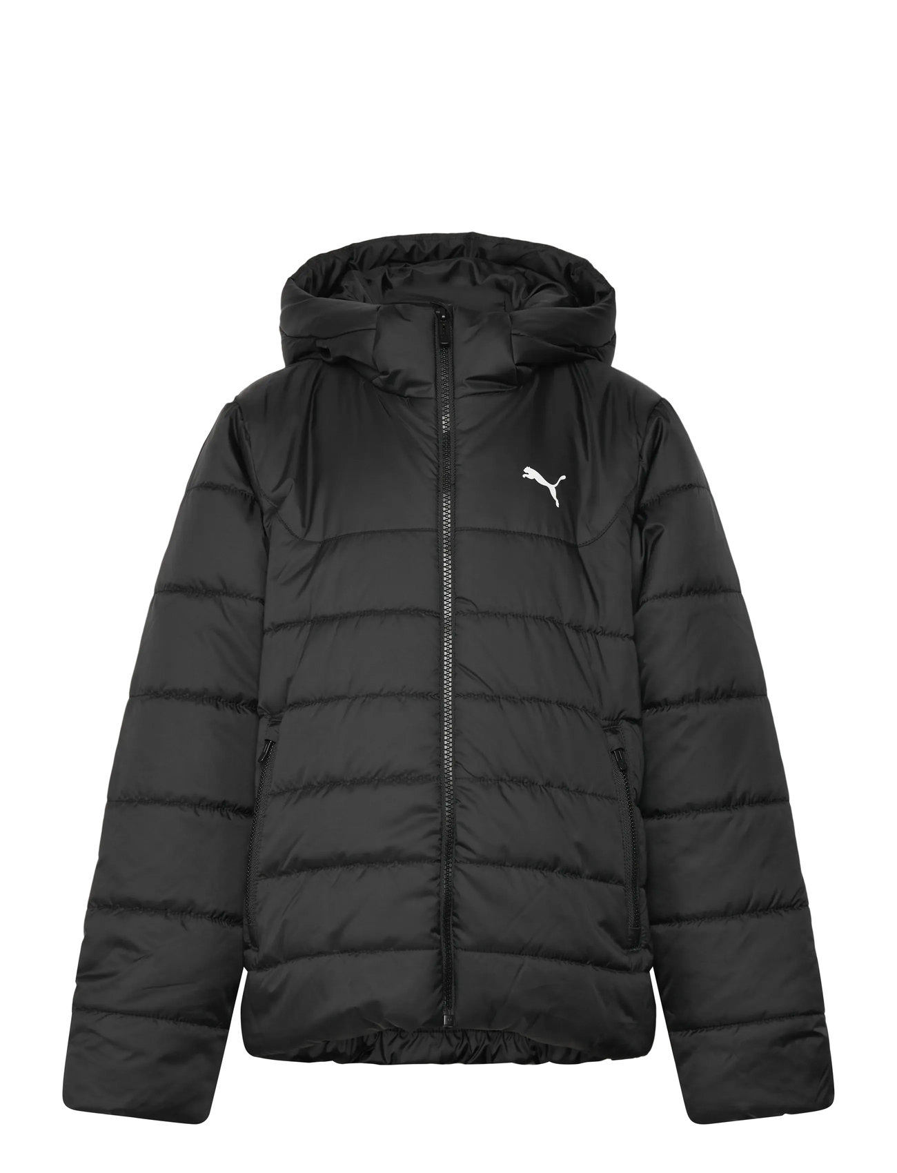 PUMA Ess Hooded Padded Jacket, 128, Black, Jakker Og Frakker > Puffer Og Vatterede, Børn