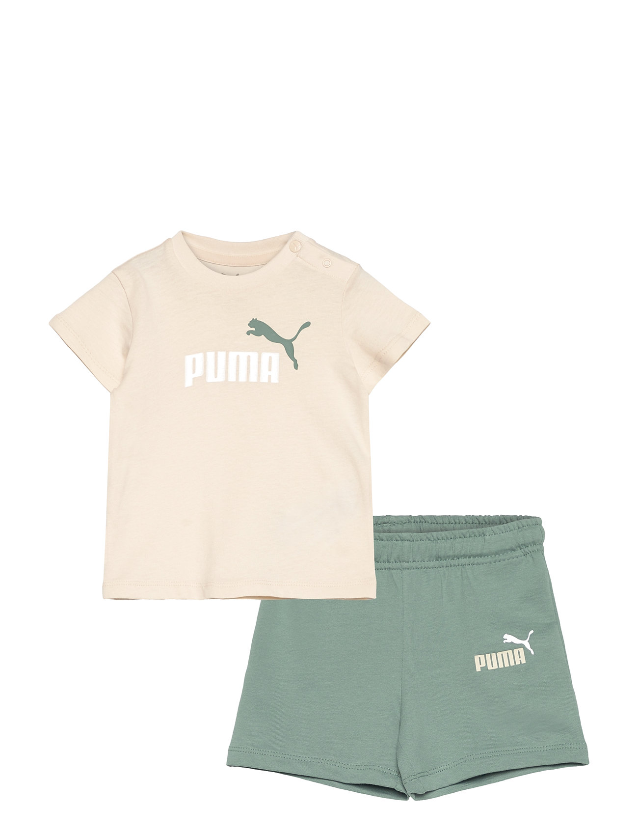 PUMA Minicats Ess Tee And Shorts Set Inf Beige