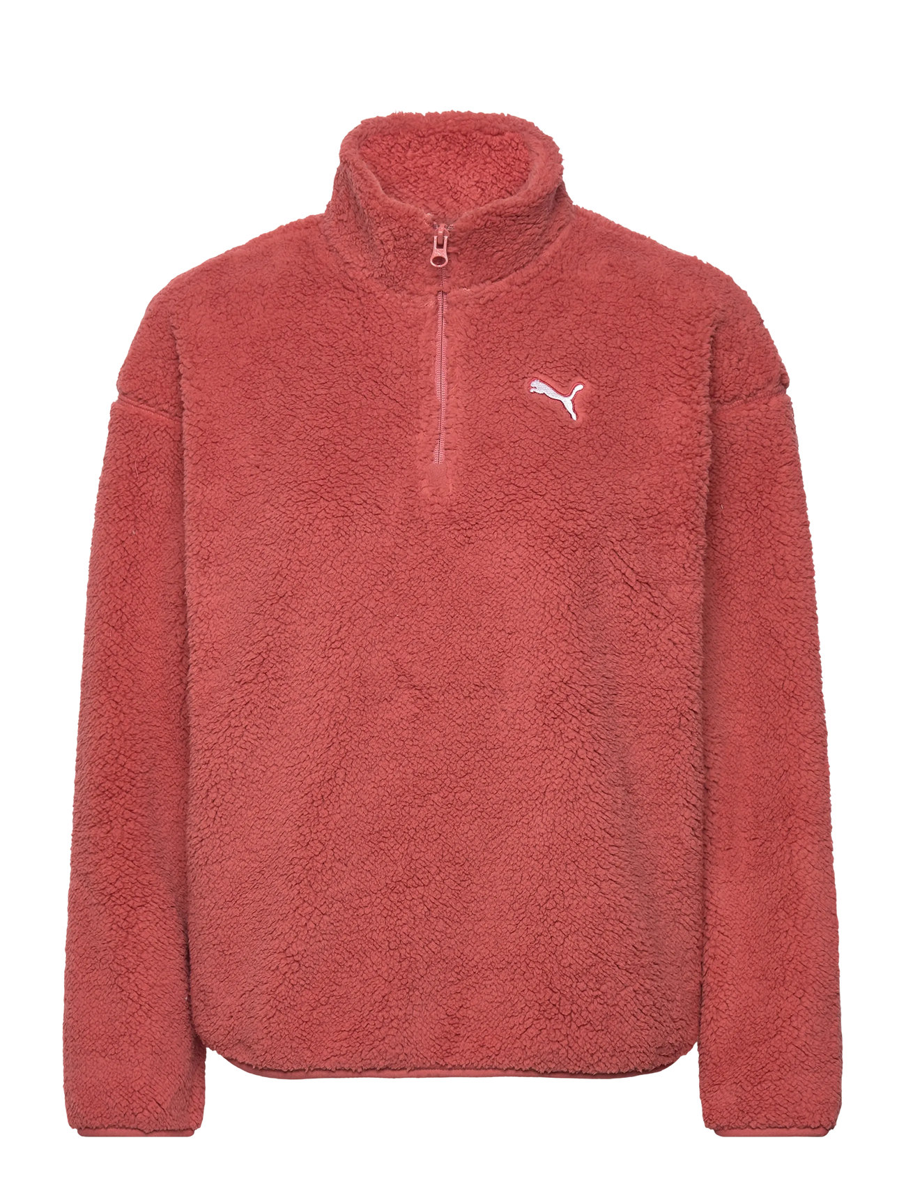 PUMA Ess Elevated Comfort Half-Zip Sherpa Crew, S, Red, Sport Clothing > Sport Fleeces & Midlayers, Dame