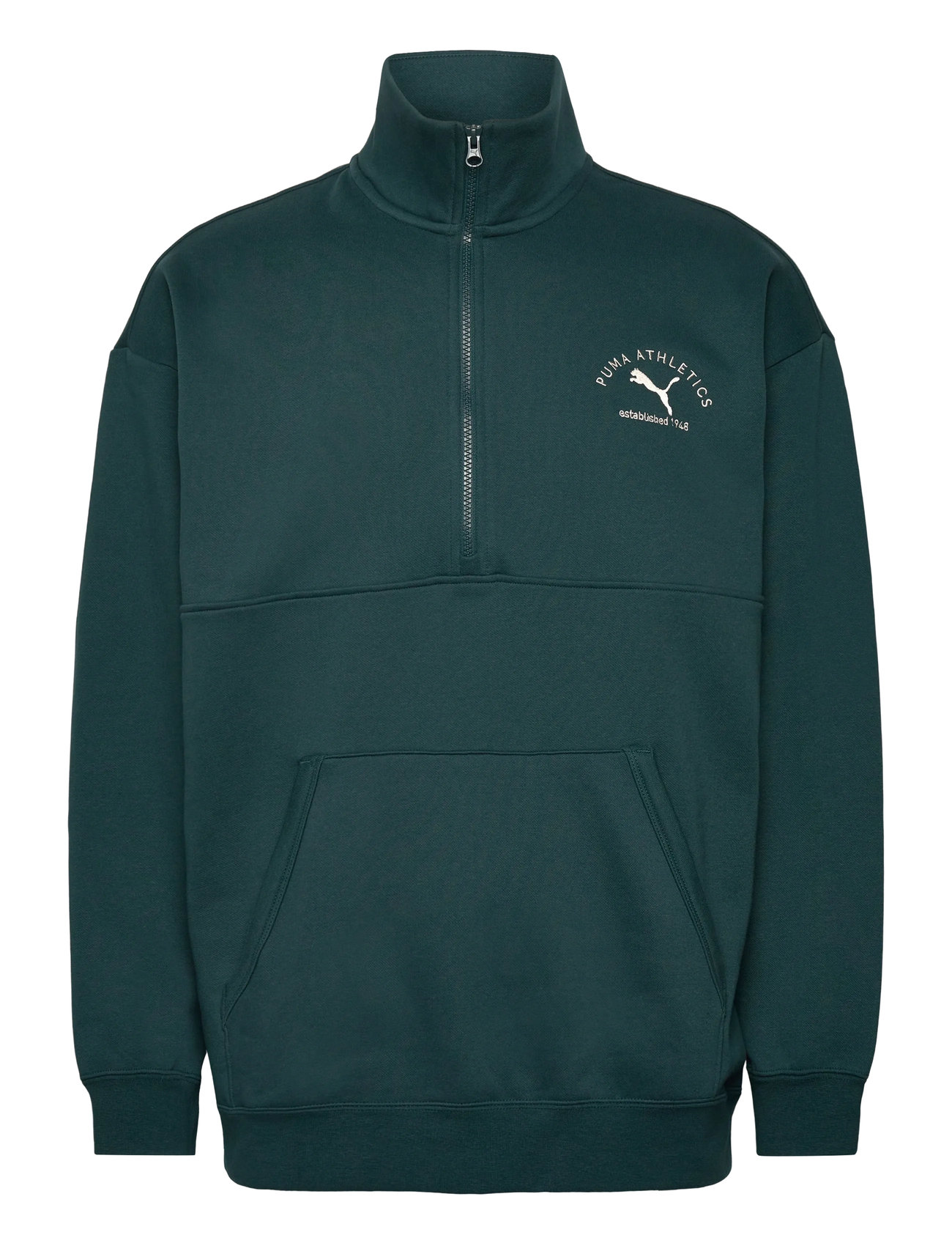 PUMA Puma Class Half Zip Sweater Fl, S, Green, Sport Sweatshirts & Hoodies > Sport Sweatshirts, Herre