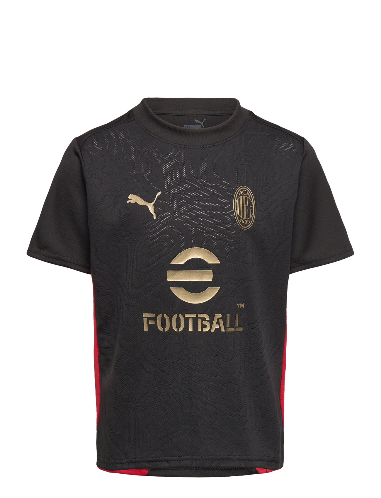 Ac Milan Training Jersey Jr Tops T-shirts Football Shirts Black PUMA