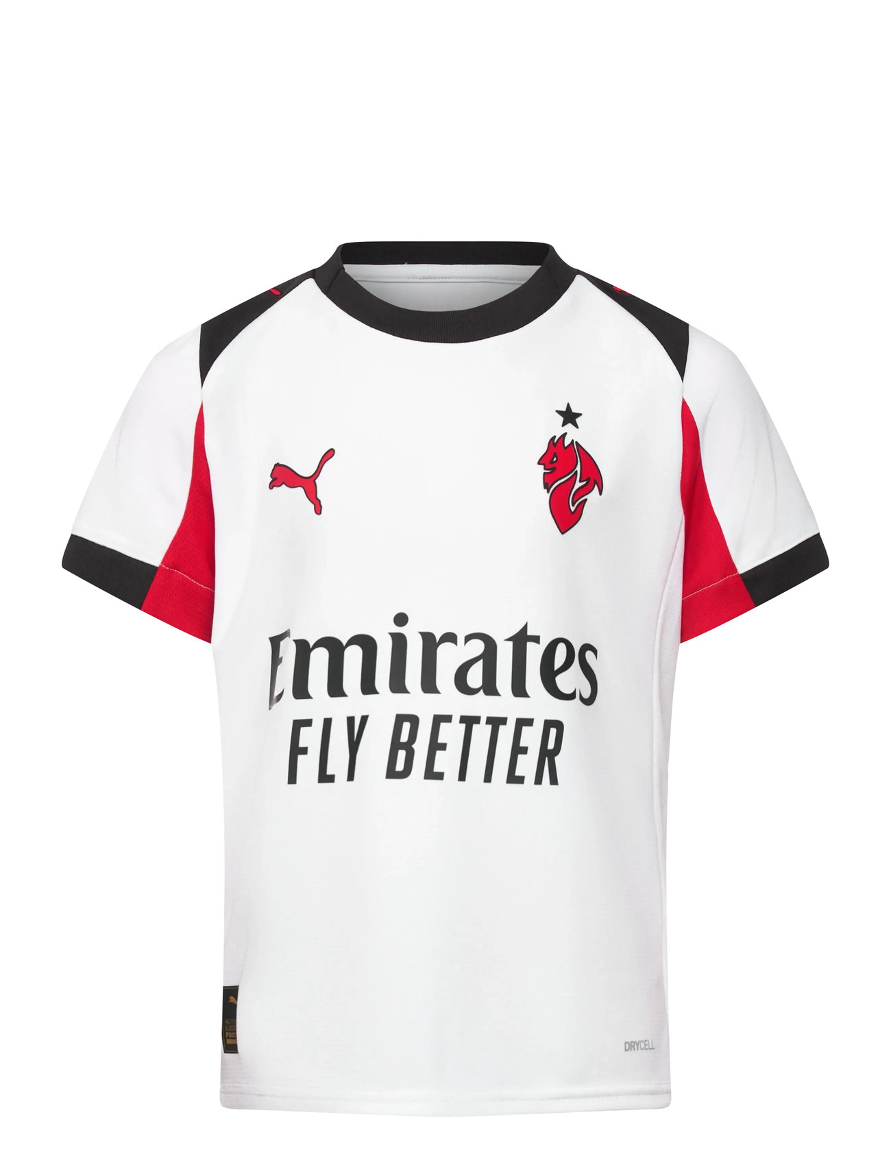 PUMA Acm Away Jersey Replica Jr, 128, White, T-Shirts > Sportstoppe, Børn