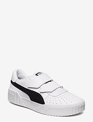 white puma velcro shoes