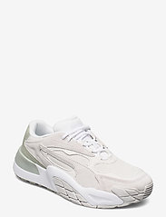 puma hedra minimal trainers in sage and white