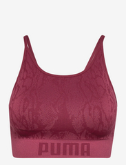 Low Impact FormKnit Seamless Long Line Bra - AUBERGINE-SNAKE PRINT